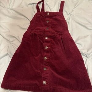 Cat & Jack Burgundy Corduroy Button-Down Dress